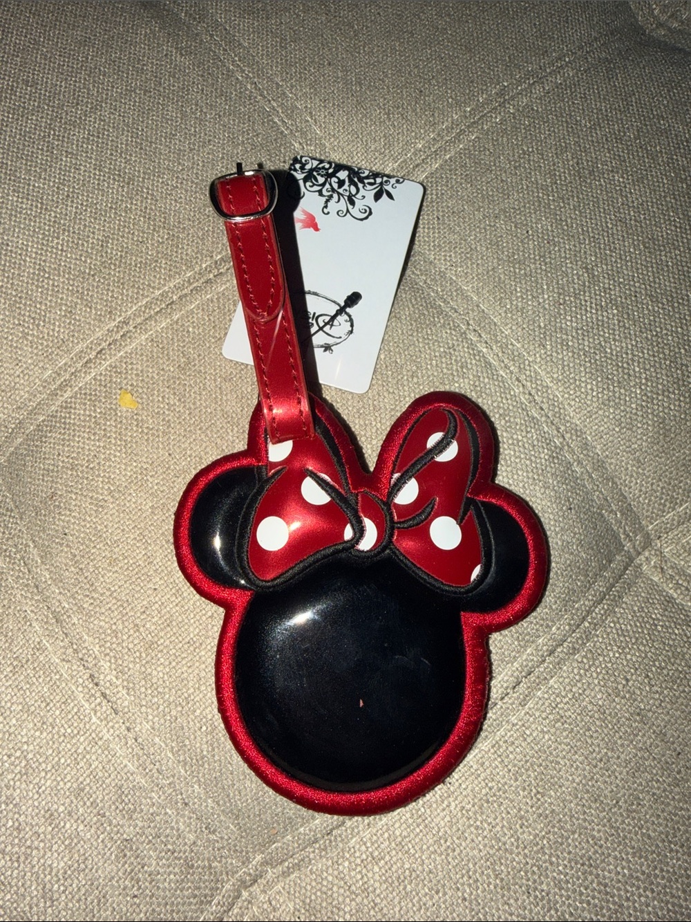 Disney Red Patent Minnie & Mickey Dome Satchel with Black Trim - Picture 6 of 6